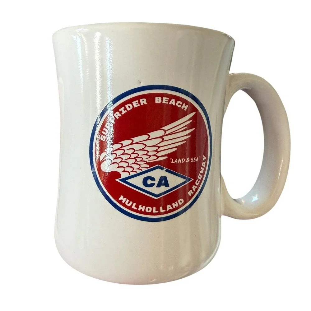 Surfrider Beach Malibu CA‎ Mug Mulholland Raceway Vintage Restaurant Ware